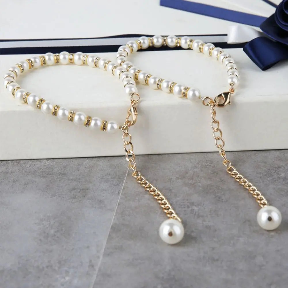 Anklets High Heels Decorations High Heel Ankle Chain Women Shoelaces High Heels Chain Pearl Heels Band High-heeled Shoes Straps