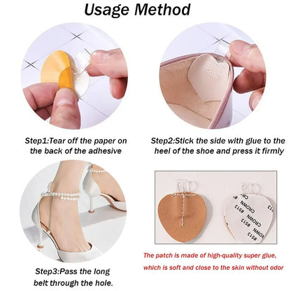Anklets High Heels Decorations High Heel Ankle Chain Women Shoelaces High Heels Chain Pearl Heels Band High-heeled Shoes Straps