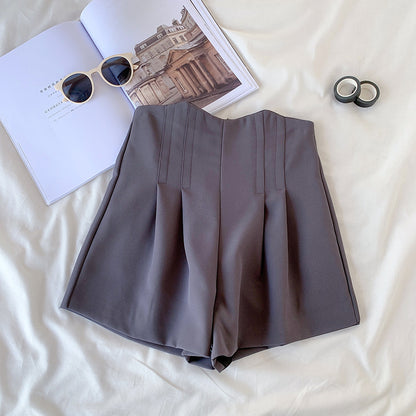 Trendy High-Waisted Casual Wide-Leg Shorts for Women