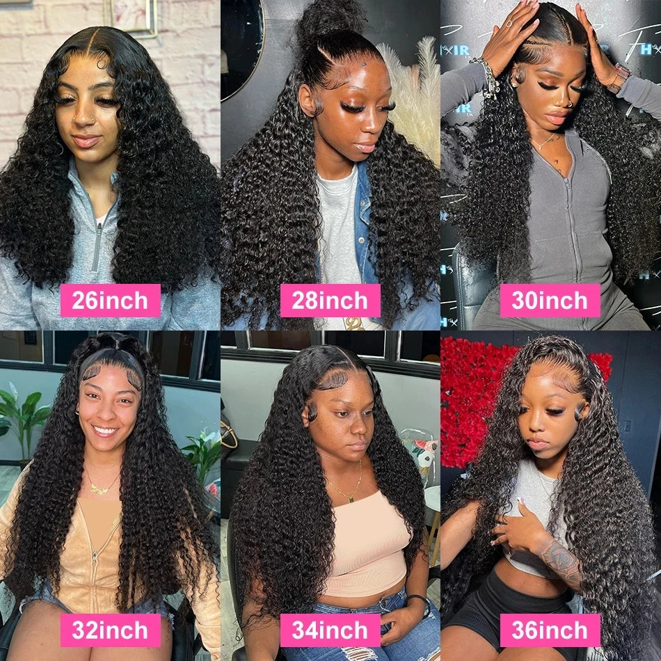 36 38Inch Deep Wave 13x4 Lace Front Wigs Pre Plucked 13x6 Lace Frontal Wigs Human Hair Hd Transparent Lace Wig For Black Women