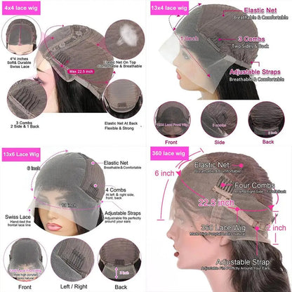 36 38Inch Deep Wave 13x4 Lace Front Wigs Pre Plucked 13x6 Lace Frontal Wigs Human Hair Hd Transparent Lace Wig For Black Women