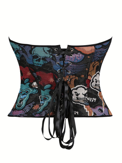 y2k CORSET, Featuring a Cartoon Design