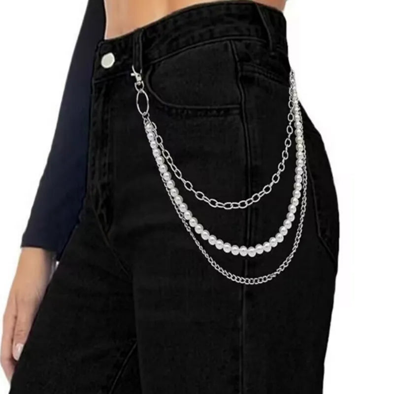 Hip Hop Pants Jean Chain for Women Pocket Chains for Men Goth Keychains Trouser Rock Wallet Chain Body Accessories for Girls