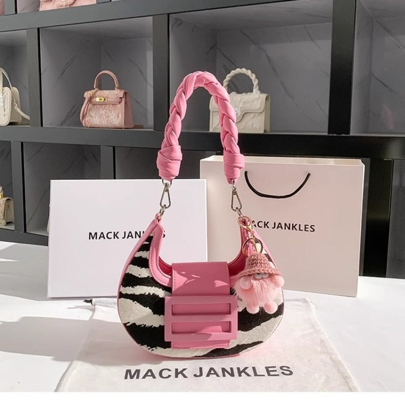 Niche Zebra Pattern Pony  Handbag pb