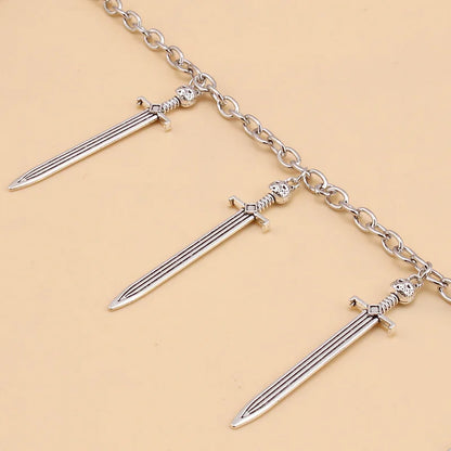 Long Sword Pendant Chain On The Jeans Pants Women Punk Keychains for Men Egirl eBoy Harajuku Grunge  Accessories