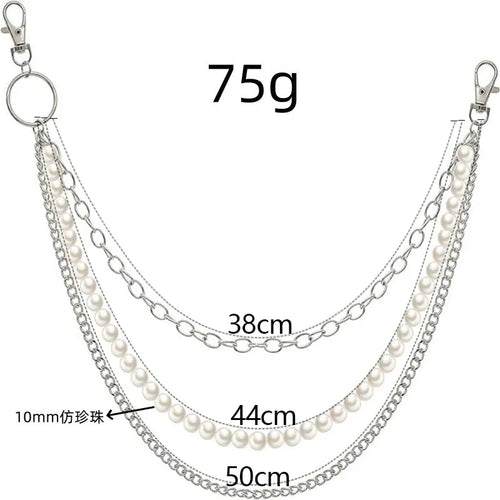 Hip Hop Pants Jean Chain for Women Pocket Chains for Men Goth Keychains Trouser Rock Wallet Chain Body Accessories for Girls