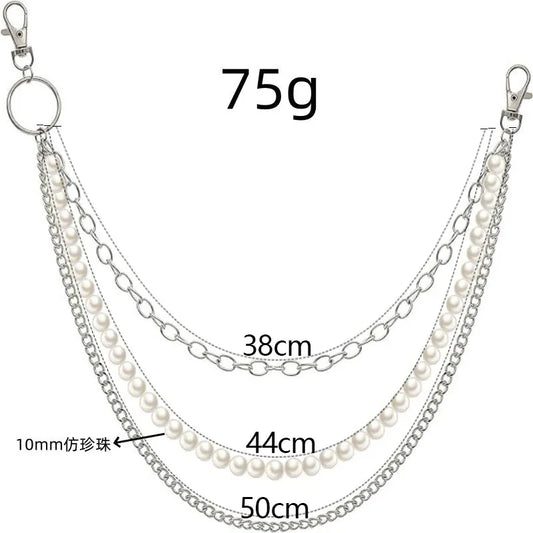 Hip Hop Pants Jean Chain for Women Pocket Chains for Men Goth Keychains Trouser Rock Wallet Chain Body Accessories for Girls