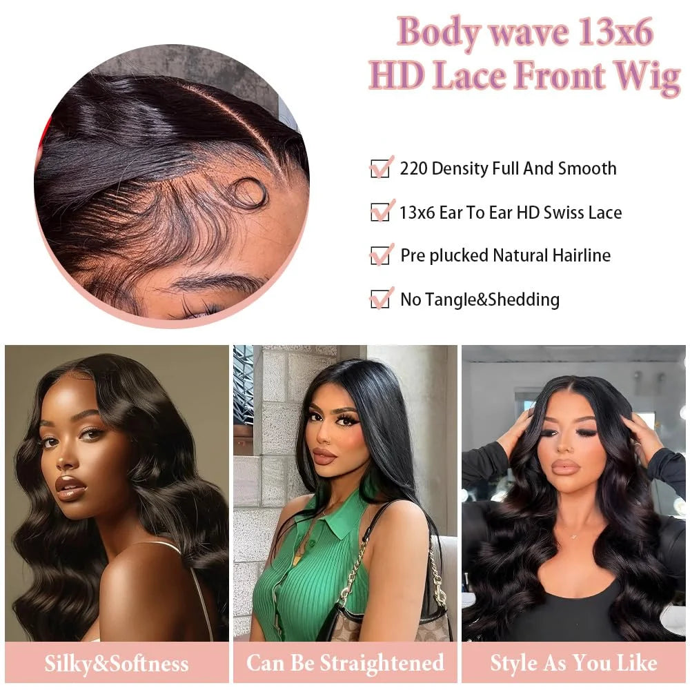 30 36 Inch 13x4 13x6 Body Wave Lace Front Wigs Human Hair 7x6 Max Lace Wig Pre plucked Brazilian Lace Frontal Human Hair Wigs