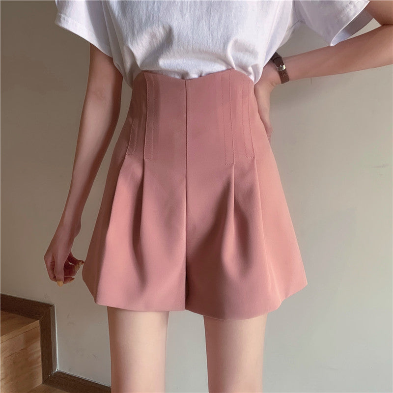 Trendy High-Waisted Casual Wide-Leg Shorts for Women