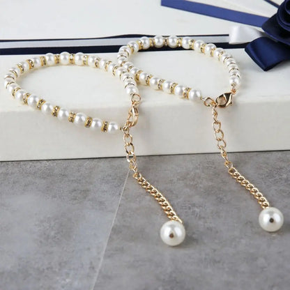 Anklets High Heels Decorations High Heel Ankle Chain Women Shoelaces High Heels Chain Pearl Heels Band High-heeled Shoes Straps