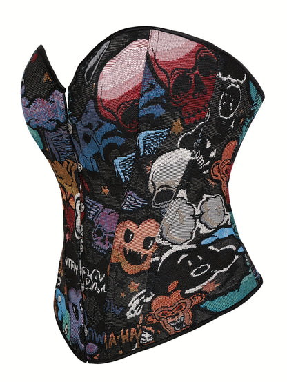 y2k CORSET, Featuring a Cartoon Design