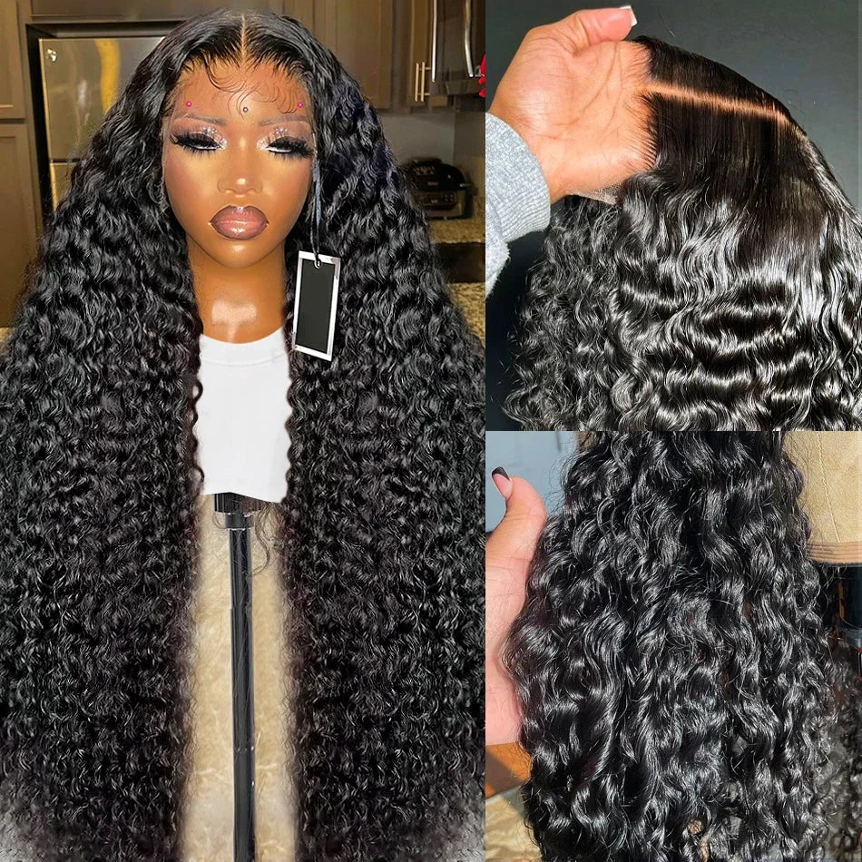 36 38Inch Deep Wave 13x4 Lace Front Wigs Pre Plucked 13x6 Lace Frontal Wigs Human Hair Hd Transparent Lace Wig For Black Women
