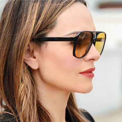 Oversized Yellow Designer Sunglasses for Women