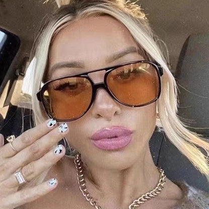 Oversized Yellow Designer Sunglasses for Women