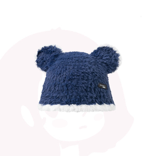 Cute Bear Black and White Contrast Bucket Hat for Women