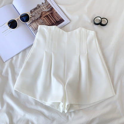 Trendy High-Waisted Casual Wide-Leg Shorts for Women