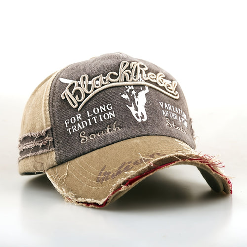 Distressed Embroidered Baseball Cap "AFIFR A TLMF" Design
