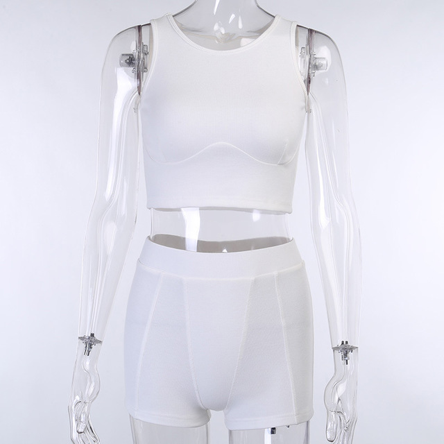 Fashionable Women's Sports Vest and Shorts Set