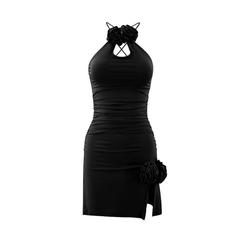 Halter Neck Hollow Sheath Dress for Women