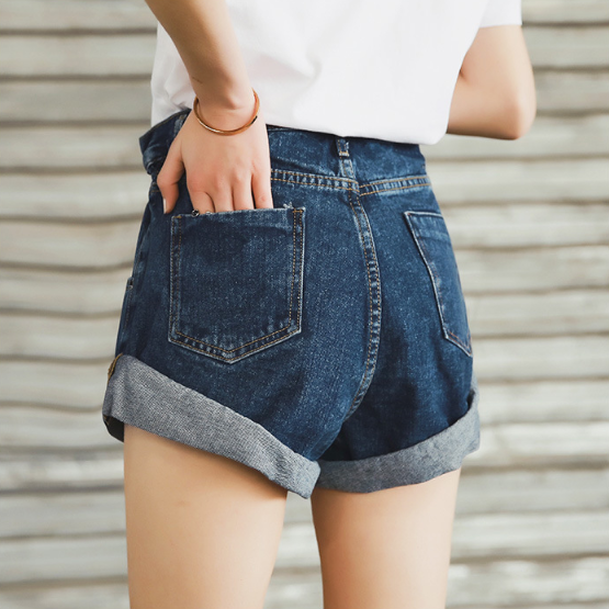 High-Waisted Wide-Leg Denim Shorts for Casual Style