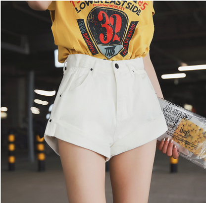 High-Waisted Wide-Leg Denim Shorts for Casual Style