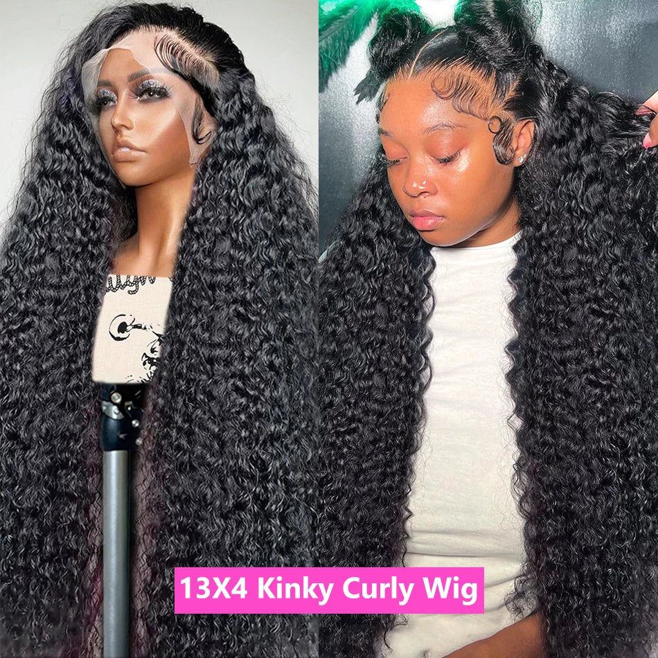 36 38Inch Deep Wave 13x4 Lace Front Wigs Pre Plucked 13x6 Lace Frontal Wigs Human Hair Hd Transparent Lace Wig For Black Women