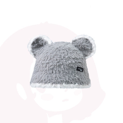 Cute Bear Black and White Contrast Bucket Hat for Women
