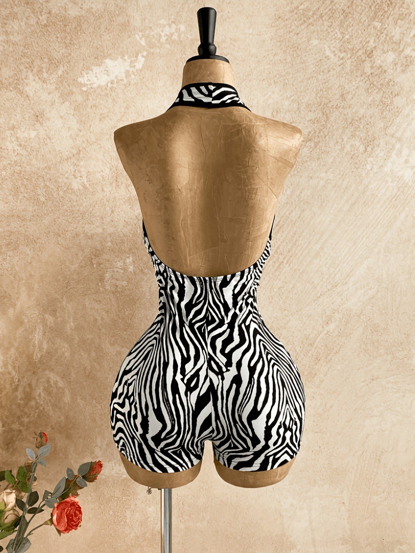 V-Neck Backless Jumpsuit  Retro Sexy Style Jumpsuit